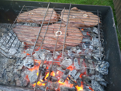 Превью Стейк из окорока северного оленя на кости 400-800 гр