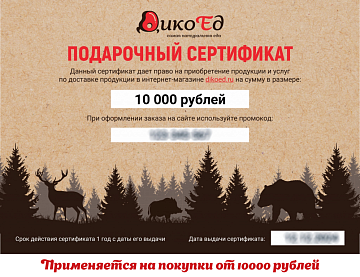 Подарочный сертификат на 10000 рублей Фото Подарочный сертификат на 10000 рублей